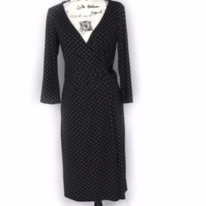 Ann Taylor Loft Polka Dot Faux Wrap Dress